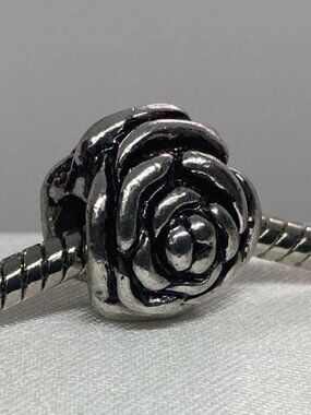 Pandora Silver Rose Flower Charm
